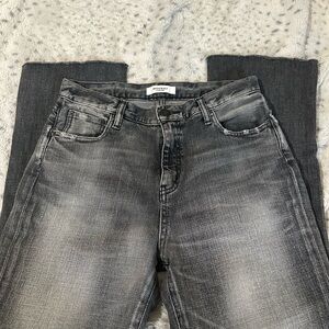 Moussy vintage High Rise Gray Jeans with Classic Fit